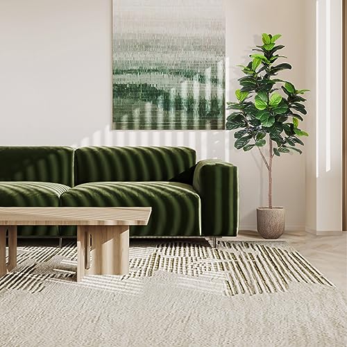 Product: LYERSE Artificial Fiddle Leaf Fig Tree - 6.5ft Faux Ficus Lyrata Plant with 108 Fiddle Leaves Fake Fig Silk Tree in Pot Artificial Tree for Indoor Outdoor Home Office Perfect Housewarming