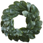Product: Nearly Natural 24in. Artificial Magnolia Leaf Wreath