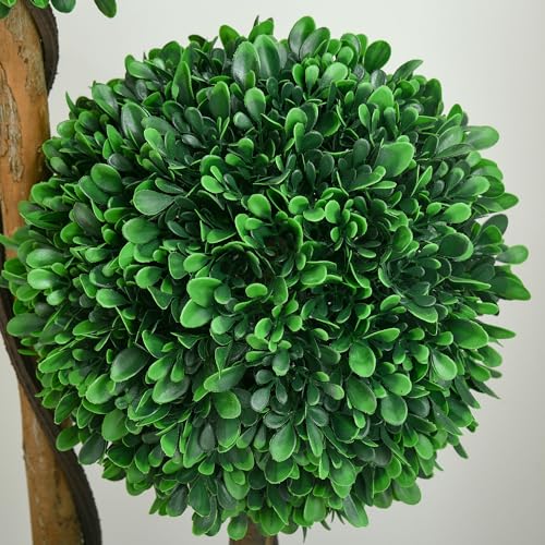Product: HOMCOM 3.5ft/43.25" Artificial 3 Ball Boxwood Topiary Tree with Pot, Indoor Outdoor Fake Plant for Home Office, Living Room Decor
