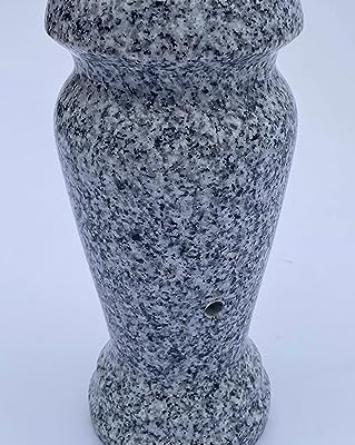 Product: Turned Granite Vase Polished 4" x 8" Gray