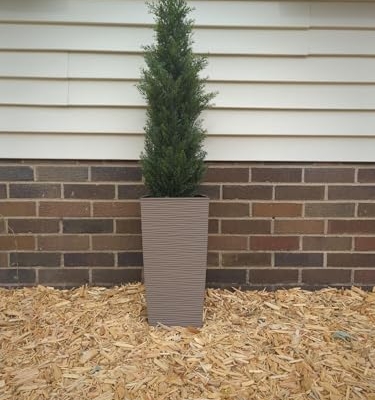 Product: COMUSTER 4FT Artificial Cedar Topiary Trees for Outdoors Potted Fake Cypress Trees Faux Evergreen Plants for Home Porch Decor Set of 2