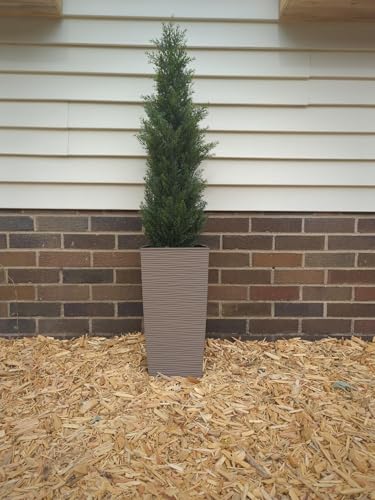 Product: COMUSTER 4FT Artificial Cedar Topiary Trees for Outdoors Potted Fake Cypress Trees Faux Evergreen Plants for Home Porch Decor Set of 2