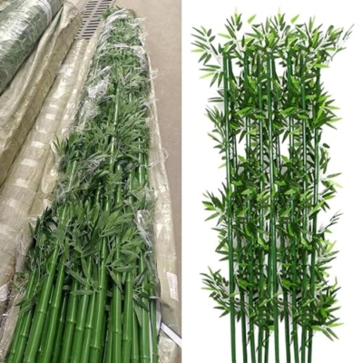 Silky Flower Store Large Artificial Bamboo Tree, Fake Silk Faux Decor, 10 Pack, Indoor Outdoor Greenery, 3ft 6.5ft 10 10 Product: Large Artificial Bamboo Plants Trees Outdoor Indoor 3ft 4ft 5ft 6ft 6.5ft Tall, Fake Bamboo Silk Faux Tree DIY Decor with Leaves for Garden Fence Privacy Screen Courtyard Entrance ( Color : 10 pack ,