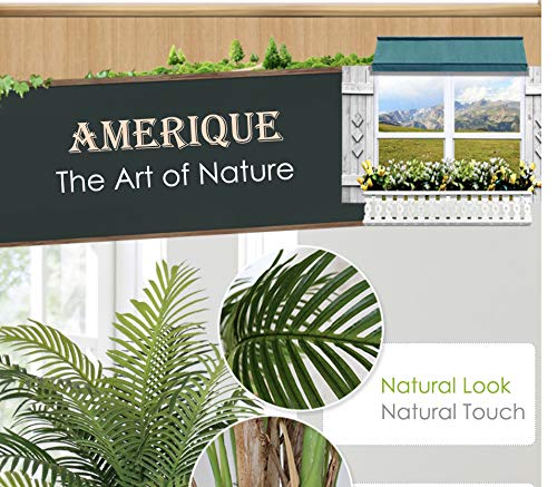 Product: AMERIQUE Gorgeous & Unique 5' Tropical Palm Artificial Plant Silk Tree, Real Touch Technology, with UV Protection, Super Quality