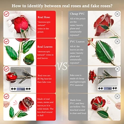 Product: 24k Gold Dipped Real Rose, for Mom, Forever 24k Rose with Crystal Stand, Best Handmade Gifts for Women Wife Mom on Valentines Birthday Anniversary Mother's Day -Red