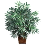 Product: Nearly Natural Bamboo Palm with Wicker Basket Silk Plant