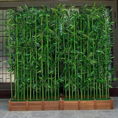 Silky Flower Store Outdoor Artificial Bamboo Plants, UV All Weather Resistant Patio Faux Bamboo Privacy Fence, 150CM 59IN 10 10 Product: Outdoor Artificial Bamboo Plants Tall, Uv All Weather Resistant Patio Faux Bamboo Privacy Fence, Landscaping Simulation Tree/ Room Divider, 1 1.2 1.5 1.8 M High ( Color : 1m High , Size : 150CM/59IN