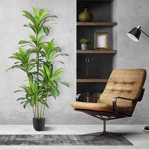 Product: Waoops Artificial Plants 6Ft Dracaena Fragrans Faux Trees with 8 Heads Fake Tree for Home Decor Indoor or Outdoor Office Decoration Housewarming Gift