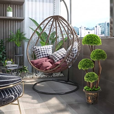 Product: Goplus Artificial Cypress Topiary Ball Tree, 3 Ft Tall Artificial Plant, Indoor/Outdoor Topiary Trees with Golden Cement Pot, Fake Greenery Plants Decorative Trees for Office Home Front Door