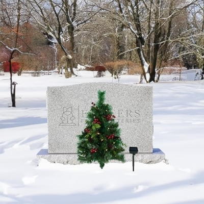 Product: Sympathy Silks Artificial Cemetery Decoration - Gravesite Tree - Christmas Tree with Solar Lights (1) Tree