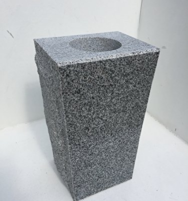 Product: Upstate Stone Works Granite Vase Tapered (5"x4"x9") Gray