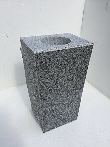 Product: Upstate Stone Works Granite Vase Tapered (5"x4"x9") Gray