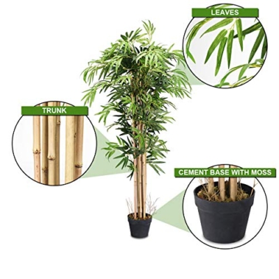 Product: 5ft Goplus Artificial Bamboo Tree - Realistic Faux Plant for Home & Office Decor