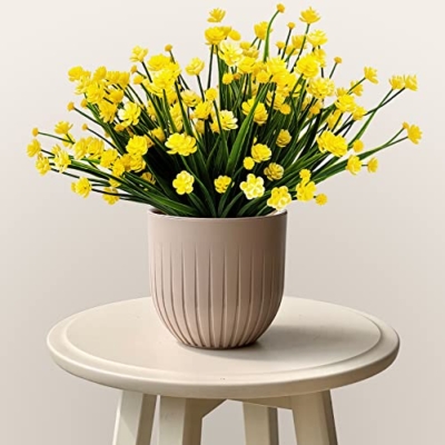 Silky Flower Store Artificial Outdoor Fake Flowers, UV Resistant Faux Gypsophila Shrubs, Indoor Outdoor Decor, 10 Bundles 32.5cm 15 15 Product: 10 Bundles Artificial Outdoor Fake Flowers UV Resistant Shrubs Plants, Faux Plastic Greenery Gypsophila for Indoor Outdoor Hanging Plants Garden Porch Window Box Home Wedding Farmhouse Decor
