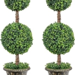 Product: 3ft 2 Pack Artificial Boxwood Topiary Tree, Fake Greenery Plants Ball Tree for Indoor or Outdoor