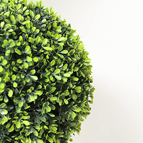 Product: OAZALDA Lifelike Indoor&Outdoor use 3Ft Boxwood Double Ball Topiary Trees Faux Topiary Tree for Porch,Home,Garden Decor(Set of 2)