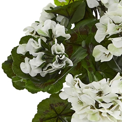 Silky Flower Store Nearly Natural Geranium Artificial Bush, UV Resistant, Indoor Outdoor Faux Floral Set of 3, 32.5cm 5 5 Product: Nearly Natural Geranium Artificial Bush, UV Resistant, Set of 3 (Indoor/Outdoor)
