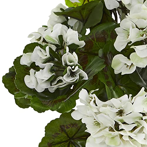 Silky Flower Store Nearly Natural Geranium Artificial Bush, UV Resistant, Indoor Outdoor Faux Floral Set of 3, 32.5cm 2 2 Product: Nearly Natural Geranium Artificial Bush, UV Resistant, Set of 3 (Indoor/Outdoor)