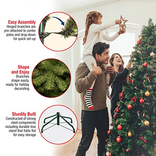 Product: National Tree Company Artificial Full Christmas Tree, Green, North Valley Spruce, Includes Stand, 7.5 Feet