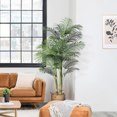 Silky Flower Store Artificial Golden Cane Palm Tree, 6FT Dense Lifelike Faux Indoor Plant, Home Office Apartment Decor, 6FT 13 13 Product: Kazeila Artificial Plants Indoor - 6FT Fake Golden Cane Palm Tree with Dense Lifelike Foliage - Perfect for Home, Office & Apartment Decor