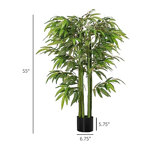 Product: HOMCOM 4.5FT Artificial Bamboo Tree, Decorative Faux Plant in Nursery Pot for Indoor or Outdoor Decor