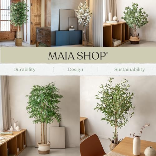 Silky Flower Store Artificial Bamboo Tree Plant, Faux Indoor Floor Plant, House Office Home Décor, 71in 8 8 Product: Maia Shop 71in Artificial Bamboo Tree Plant for House, Apartment or Office – Realistic Fake Indoor Plants for Living Room, Bedroom, Bathroom, Entryway or Patio – Faux Greenery for Home Décor