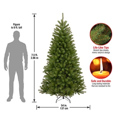 Product: National Tree Company Artificial Full Christmas Tree, Green, North Valley Spruce, Includes Stand, 7.5 Feet