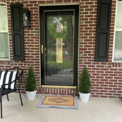 Product: Aveyas 3ft Artificial Cedar Topiary Trees for Outdoor Front Porch Door, 3 Feet Faux Potted Plants Evergreen Fake Pine Cypress Tree for Outside Home Decor (3 ft Tall) - Set of 2 Pack