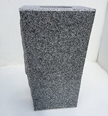 Product: Upstate Stone Works Granite Vase Tapered (5"x4"x9") Gray