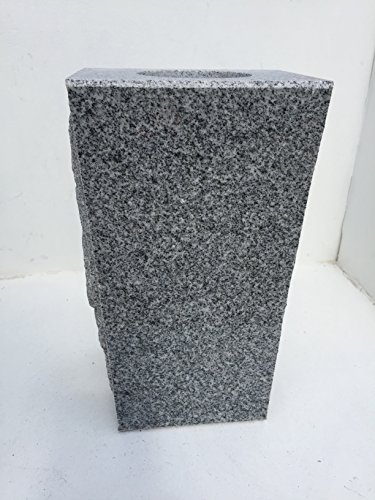 Product: Upstate Stone Works Granite Vase Tapered (5"x4"x9") Gray
