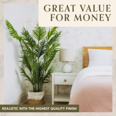 Product: Artificial Palm Tree, Faux Plants for Home Decor Indoor, Fake Plants Tall for Office, Artificial Palm Plant & Large Plants for Living Room Decor, Faux Plants Indoor Artificial Tropical Plants - 5 Feet