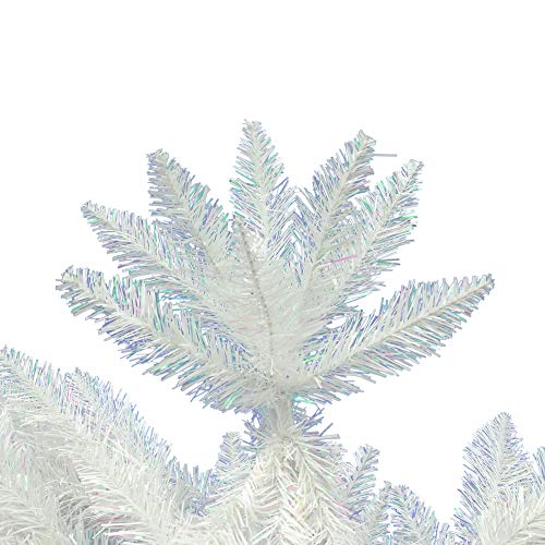 Silky Flower Store 9' Sparkle White Spruce Pencil Artificial Christmas Tree, Unlit, Vickerman, 9ft 1 1 Product: Vickerman 9' Sparkle White Spruce Pencil Artificial Christmas Tree, Unlit - Faux Spruce Christmas Tree - Seasonal Indoor Home Decor
