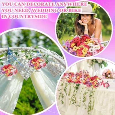 Product: Lyrow 100 Bundles Violet Artificial Flowers, UV Resistant Faux Flowers Outdoor, Faux Silk Flowers, Fake Violet Flowers Bulk for Front Porch Hanging Garden Courtyard Farmhouse Home(Classic Colors)