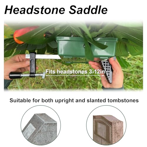 Product: ALL SPECIAL Headstone Flowers Saddle - Durable Christmas Grave Decorations for Cemetery & Tombstone Floral Arrangements