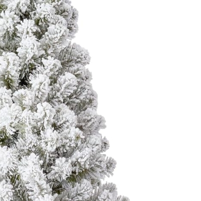 Product: KING OF CHRISTMAS 7 Foot Snow Flocked Artificial Christmas Tree Unlit, Prince Flock Holiday Xmas Tree with Hinged Sections & Metal Stand for Home, Office, Indoor & Outdoor Decoration