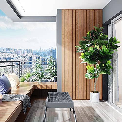 Product: OXLLXO 6ft Full Artificial Fiddle Leaf Fig Tree (72in) with Plastic Nursery Pot Faux Tree, Ficus Lyrata Fake Plant for Office House Farmhouse Living Room Home Decor (Indoor/Outdoor)