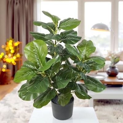 Silky Flower Store Artificial Fiddle Leaf Fig Tree, Faux Ficus Lyrata, 3 Feet, 49 Leaves, Nursery Pot, 91.4cm 13 13 Product: Artificial Fiddle Leaf Fig Tree Fake Potted Ficus Lyrata for Home Decor Office Decoration 3 feet Large Faux Plant with 49 Leaves Nursery Pot