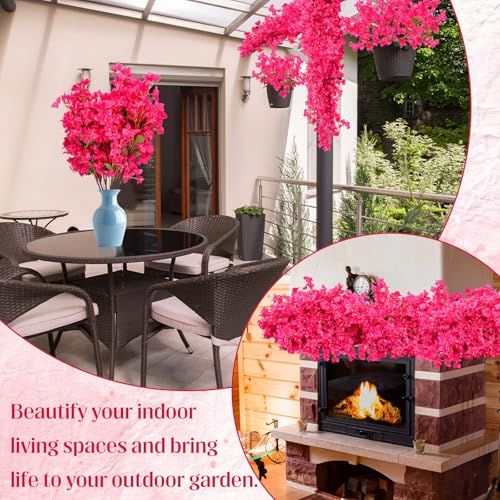 Silky Flower Store Artificial Bougainvillea Silk Stem, Rose Red Floral Arrangement, 30 Pack, 38in/96cm 5 5 Product: Yuxung 30 Pack Artificial Bougainvillea Floral 38" Silk Long Stem Bougainvillea Plants Hanging Table Centerpiece for Home Wedding Indoor Outdoor Decorations (Rose Red)