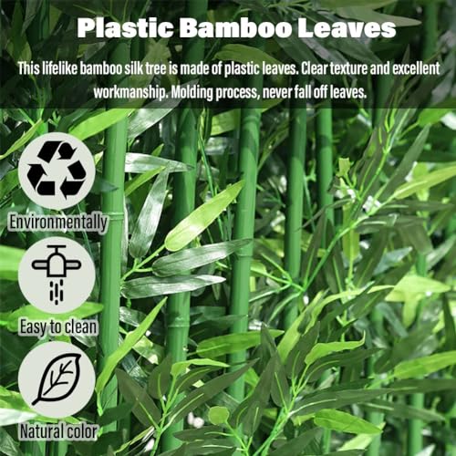 Silky Flower Store Large Artificial Bamboo Tree, Fake Silk Faux Decor, 10 Pack, Indoor Outdoor Greenery, 3ft 6.5ft 2 2 Product: Large Artificial Bamboo Plants Trees Outdoor Indoor 3ft 4ft 5ft 6ft 6.5ft Tall, Fake Bamboo Silk Faux Tree DIY Decor with Leaves for Garden Fence Privacy Screen Courtyard Entrance ( Color : 10 pack ,