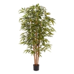 Product: Artificial Bamboo Tree - 6FT Fake Plant with Adjustable Leaves and Pot - Faux Plants Indoor for Home, Restaurant, or Office Décor by Pure Garden