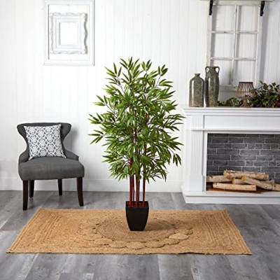 Product: Nearly Natural 5ft. Bamboo Silk Tree with Planter