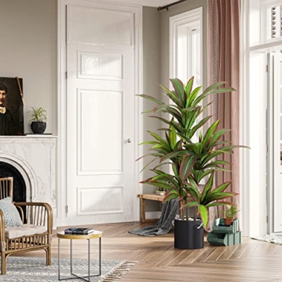Product: VIAGDO Dracaena Silk Plant Artificial 4ft Faux House Plants with Red Leaf Margin Fake Yucca Palm Trees in Pot Realistic Dragon Tree for Living Room Home Office Decor Indoor Outdoor