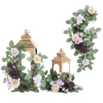 Product: Ling's Moment 6Pack 2ft Artificial Flowers Garland Lavender Purple Lantern Flower Centerpieces Lilac Wedding Aisle Decor Chair Flowers Arch Floral for Signs DIY Table Wall Window Cake Decoration