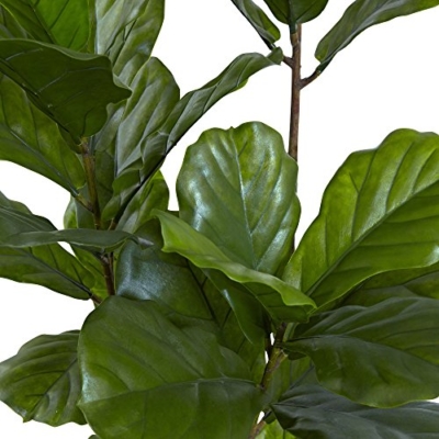 Product: Nearly Natural 65IN Tall Artificial Fiddle Leaf Fig Tree Indoor/Outdoor Home Décor, Fake Tree with Black Nursery Planter, Faux Fiddle Leaf Fig Tree for Patio or Porch, UV Resistant