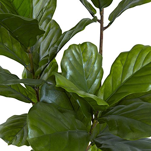 Product: Nearly Natural 65IN Tall Artificial Fiddle Leaf Fig Tree Indoor/Outdoor Home Décor, Fake Tree with Black Nursery Planter, Faux Fiddle Leaf Fig Tree for Patio or Porch, UV Resistant