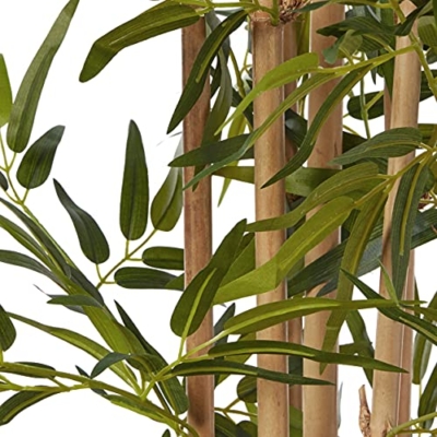 Product: Nearly Natural 64in Bamboo Tree, Fake Bamboo Plants with 7 Natural Trunks, 5.3ft Tall Faux Plants for Indoor Home Decor with 1040 Realistic Fake Leaves