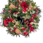 Product: shibaoli DIY Artificial Flower, Luxury Amaryllis Christmas Wreath, Red Artificial Wreath for Party Tables Home Decorations Table Setting