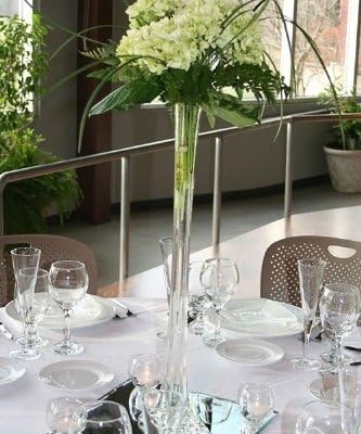Product: LACrafts 16" Glass Eiffel Tower Vases - 12 Pack - Clear