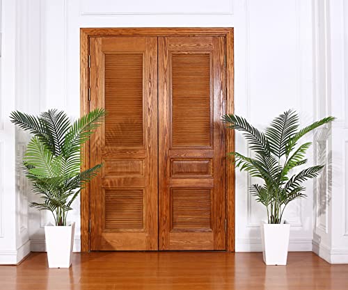 Product: Fopamtri Artificial Areca Palm Plant 4.6 Feet Fake Palm Tree with 15 Trunks Faux Tree for Indoor Outdoor Modern Decor Feaux Dypsis Lutescens Plants in Pot for Home Office Housewarming Gift, 2 Pack