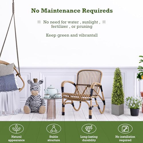 Product: SEVENLOVE 48 Inch Artificial Boxwood Outdoor Topiary Tree Set of 2, 4FT Potted Boxwood Tree Cone Topiary Artificial Plant Shrub for Front Porch Home Office Decor…